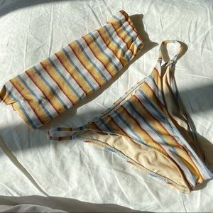 striped bikini set